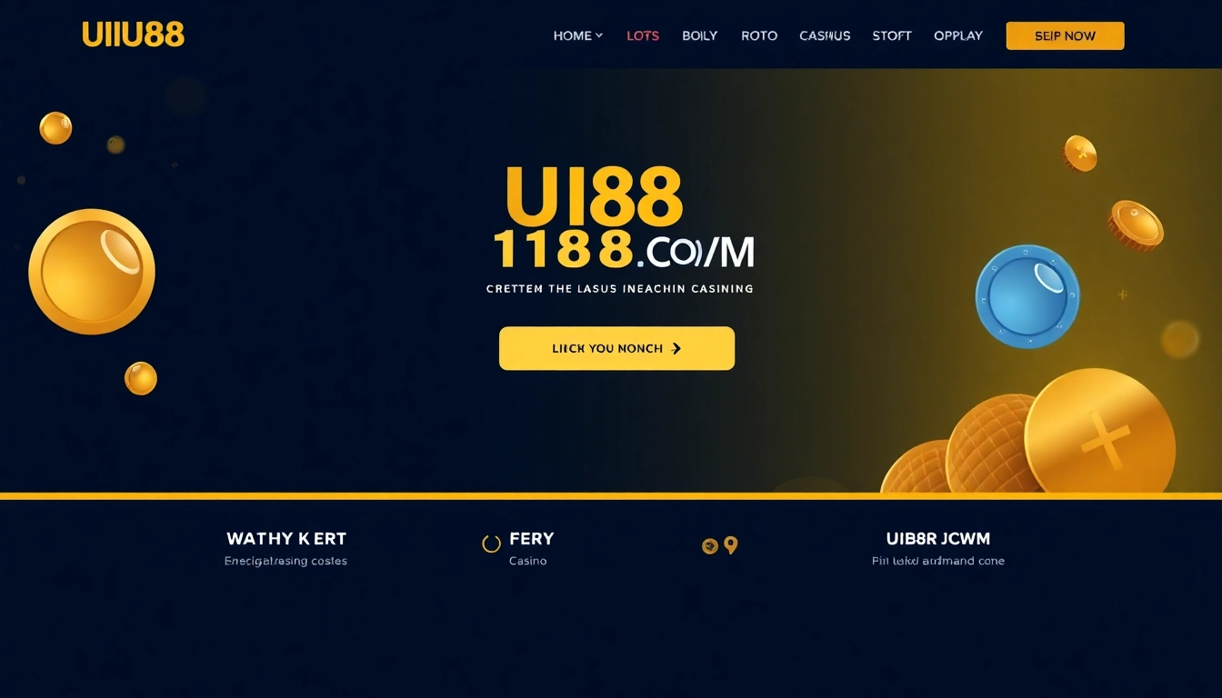 Professional illustration of UU88 COM's online casino platform with engaging interface and trustworthy branding elements.