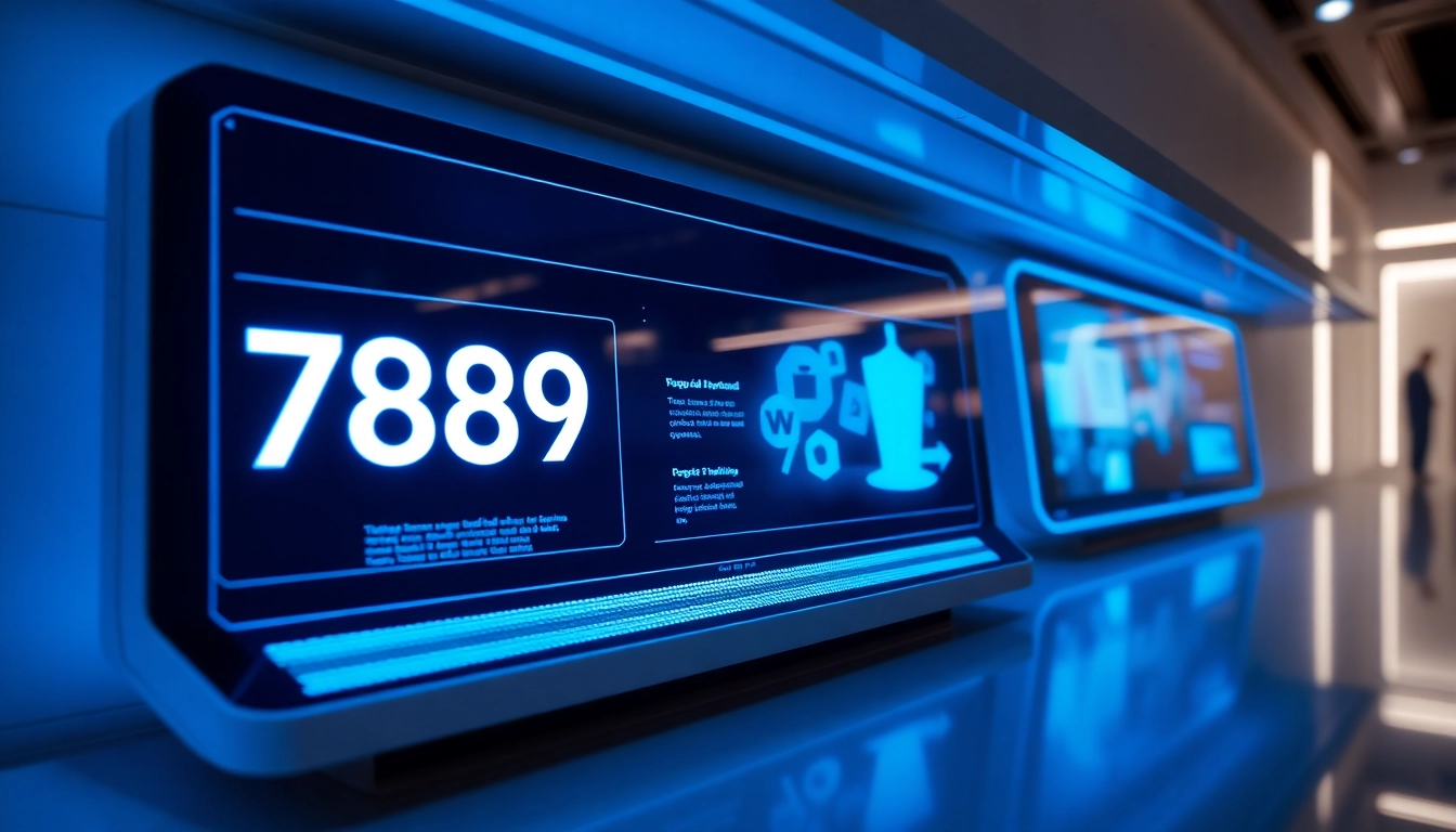 789f website homepage featuring a modern digital interface with vibrant blue accents and technological design elements, highlighting innovation and professionalism.