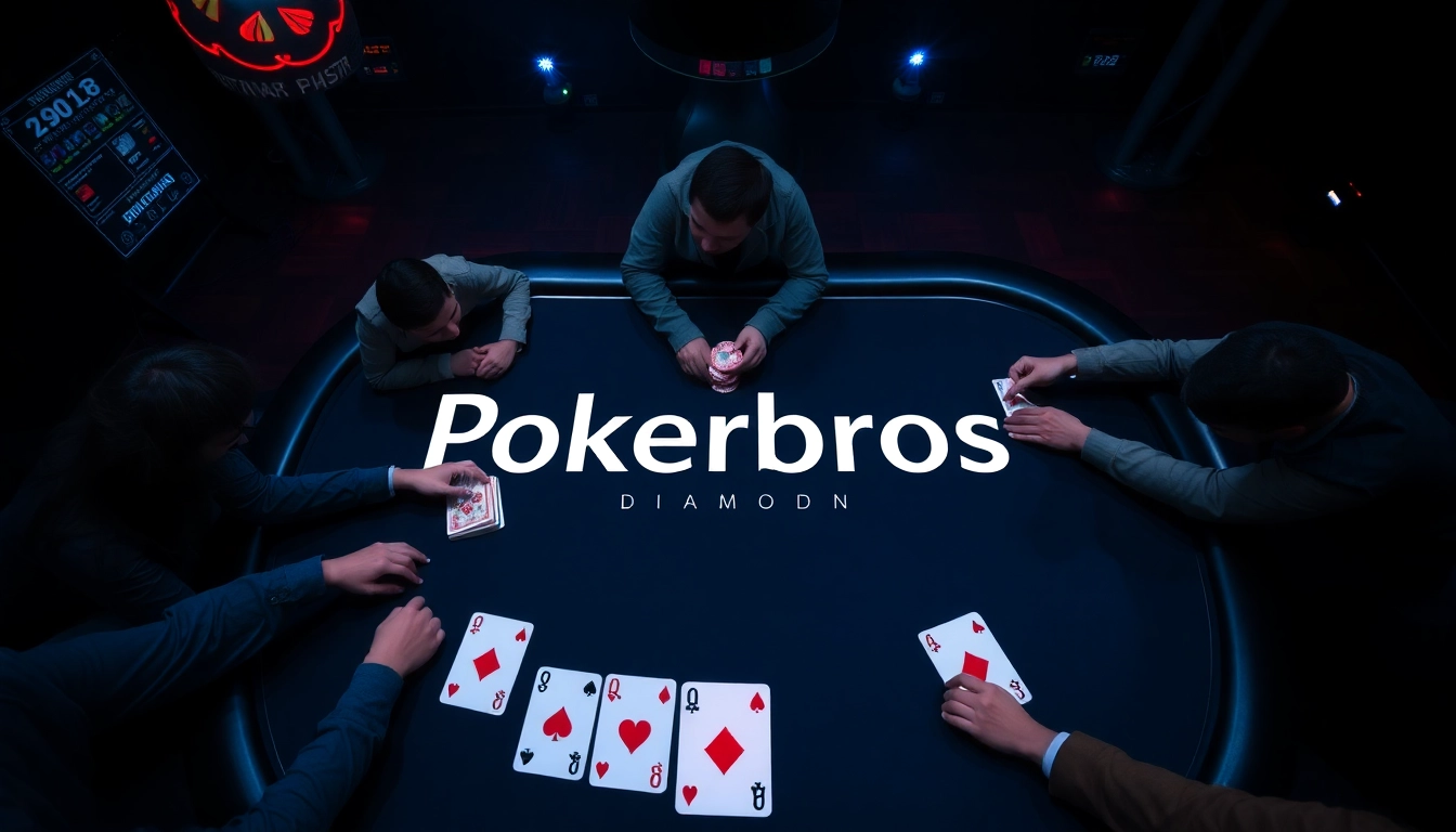 Pokerbros Diamond Union online poker club with players strategizing at digital tables