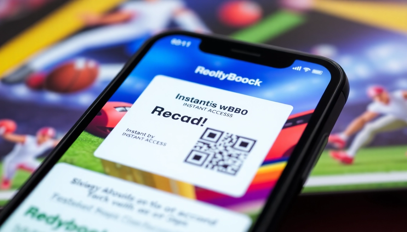 Reddybook ID shown on a mobile screen with sports betting icons, highlighting quick registration and online betting access.